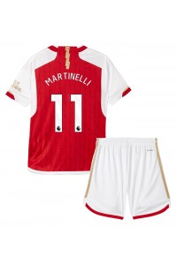 Fotbalové Dres Arsenal Gabriel Martinelli #11 Dětské Domácí Oblečení 2023-24 Krátký Rukáv (+ trenýrky)